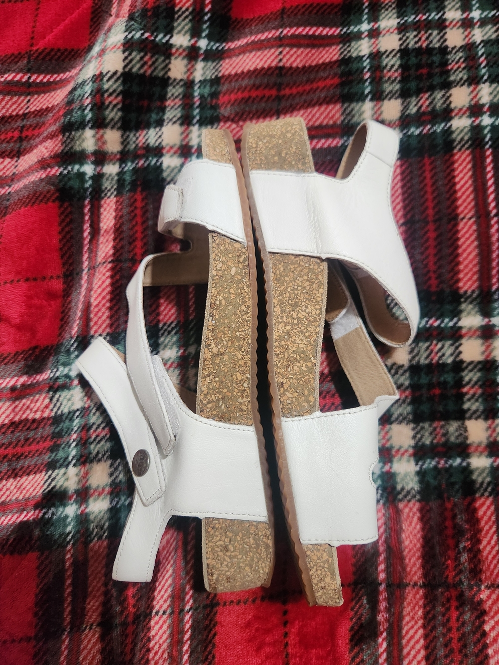 Josef Seibel White Leather Strappy Comfort Sandals - Picture 7 of 8